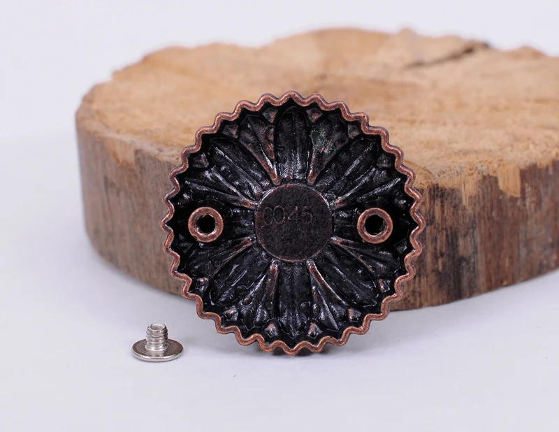 10 шт. красные бирюзовые антикварные медные розы цветок Западное седло медальоны |