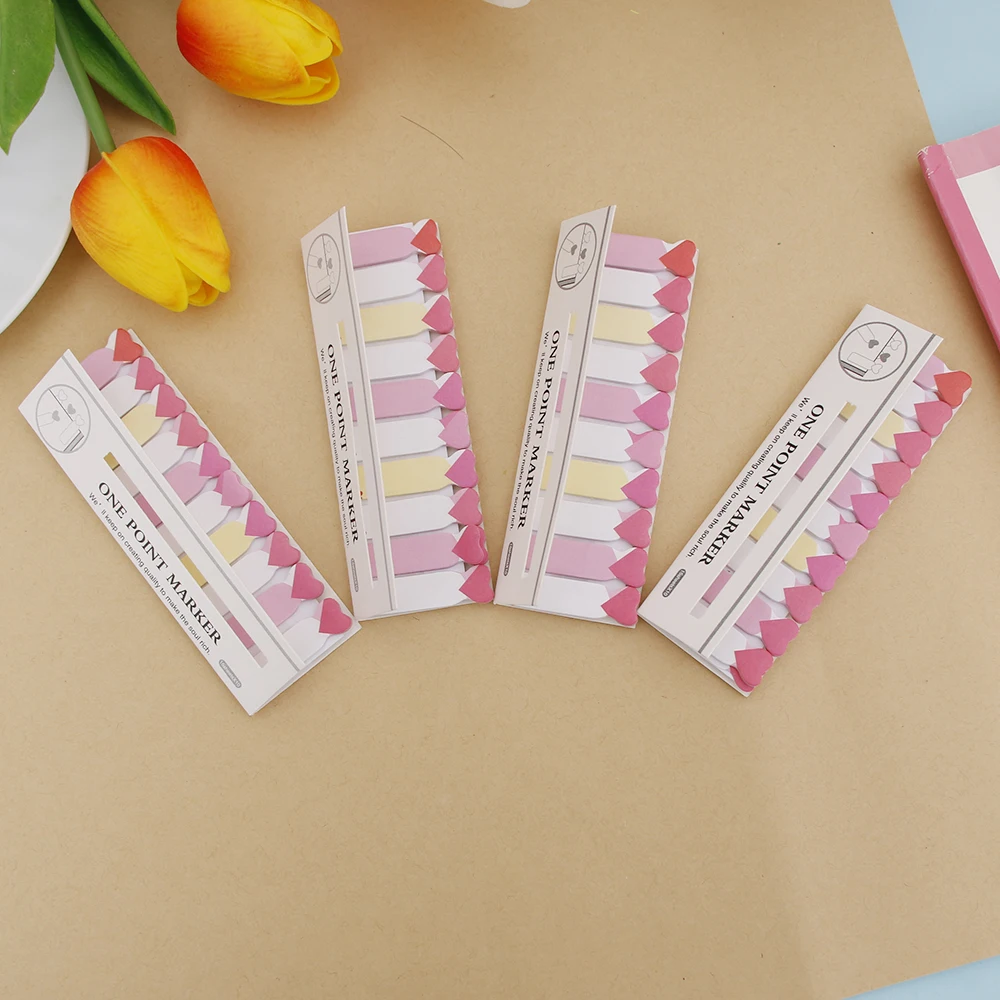 1 шт. Kawaii Love Heart Sticky Memo Pad Notes N Times Стикеры Flags закладки корейские Канцелярские