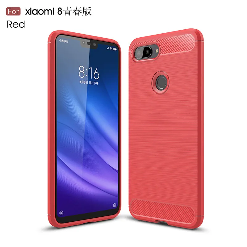 Xiao Mi 8 Lite Mobile phone shell Matte and Redmi CARBON FIBER gel AUTO FOCUS New original | Мобильные телефоны и