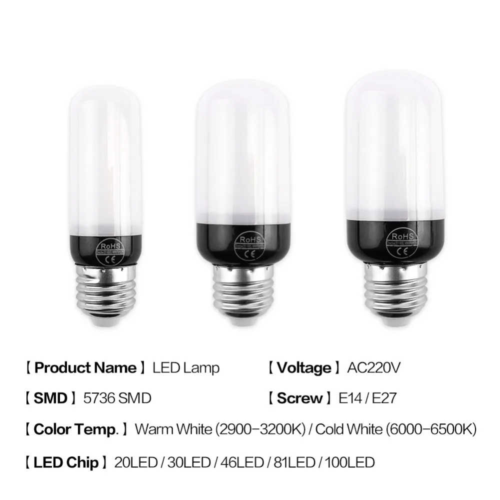 Светодиодная Кукуруза E14 лампа E27 светодиодная SMD5736 220 В 20 30 46 81 100 светодиодов
