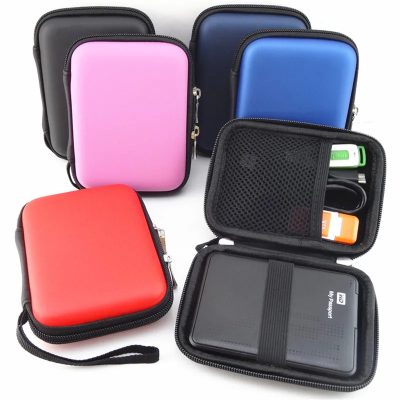 

Portable Square Travel Storage Bag Digital Accessories Organizer for 2.5" HDD Case, U Disk, SD Card, Charger, Mini Gadget Pocket