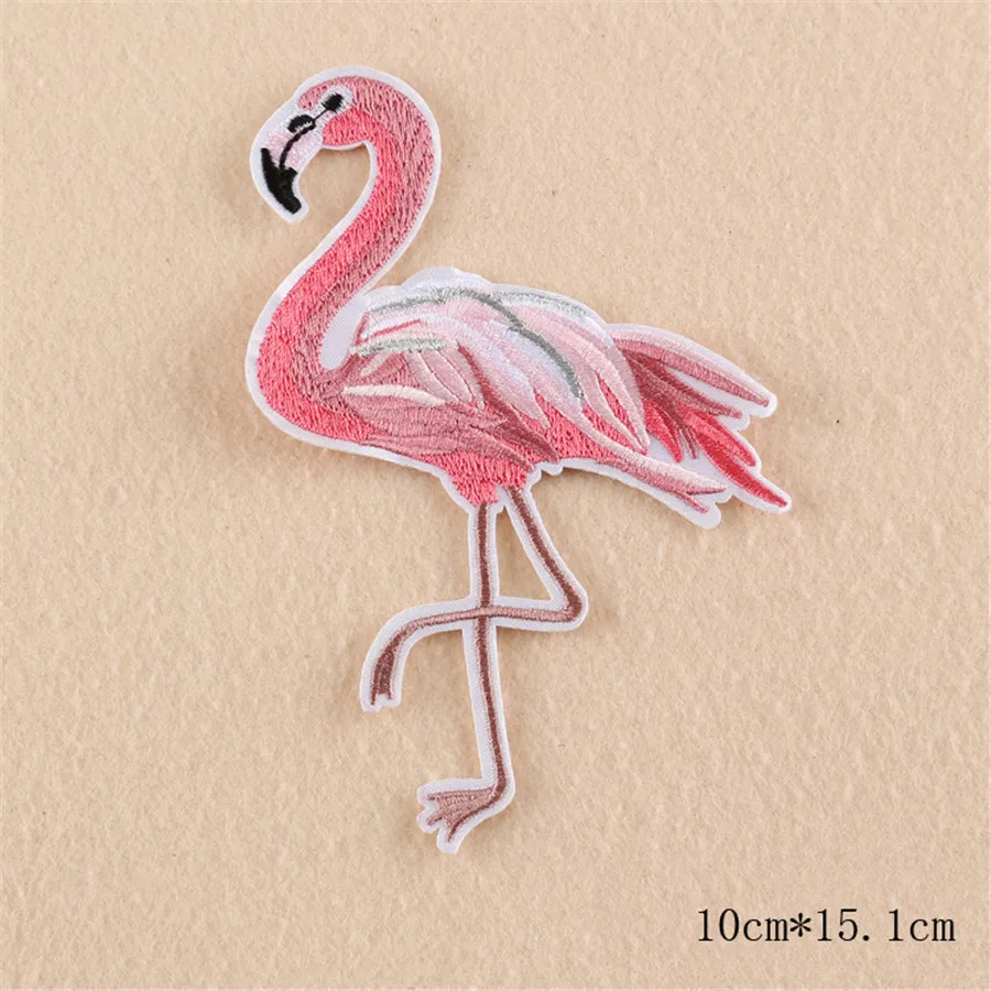 High Quality 1pc Flamingo Butterfly Flower Rose Embroidered Patches for Clothing Iron on Badge Clothes Sticker Stripes Applique | Дом и сад