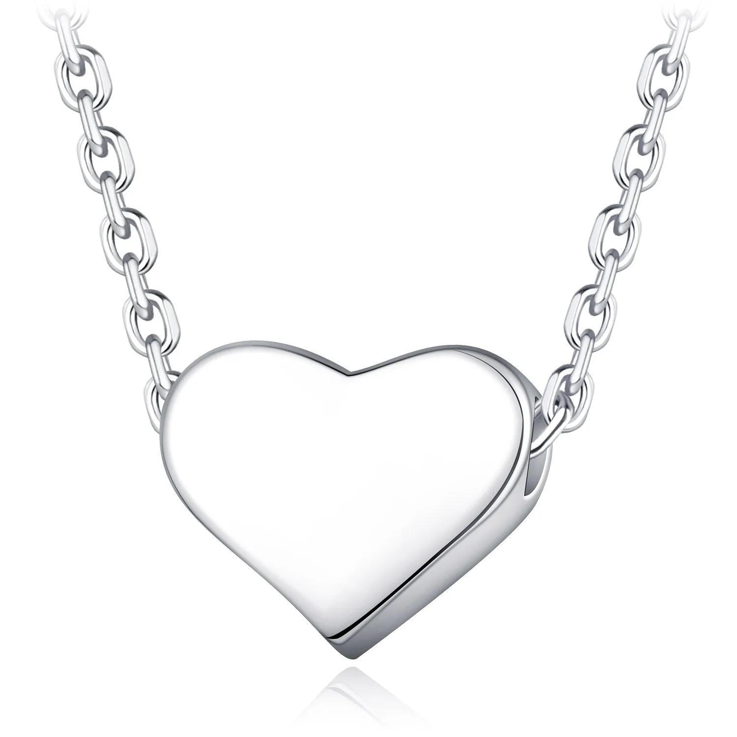 Женское колье с подвеской в виде сердца joyas de plata цепочкой из стерлингового