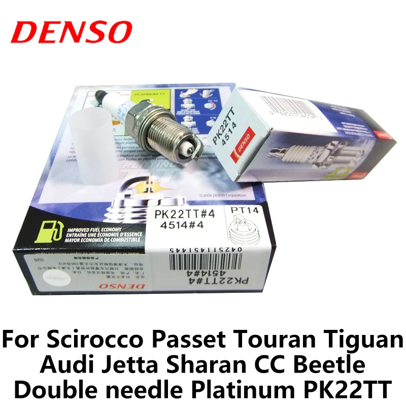DENSO автомобильная свеча зажигания для Scirocco Passet Touran Tiguan Audi Jetta Sharan CC Beetle Двойная