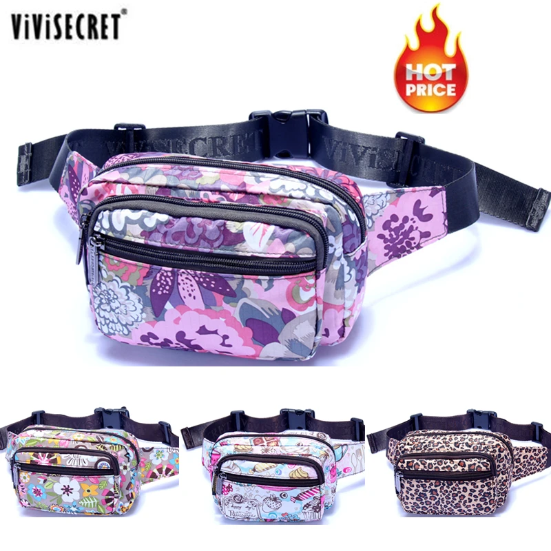 Дизайнерская Водонепроницаемая нейлоновая Женская поясная сумка с цветочным