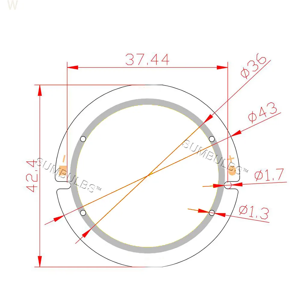 Светодиодный светильник с холодным белым светом диаметром 43 мм светодиодный 3 Вт