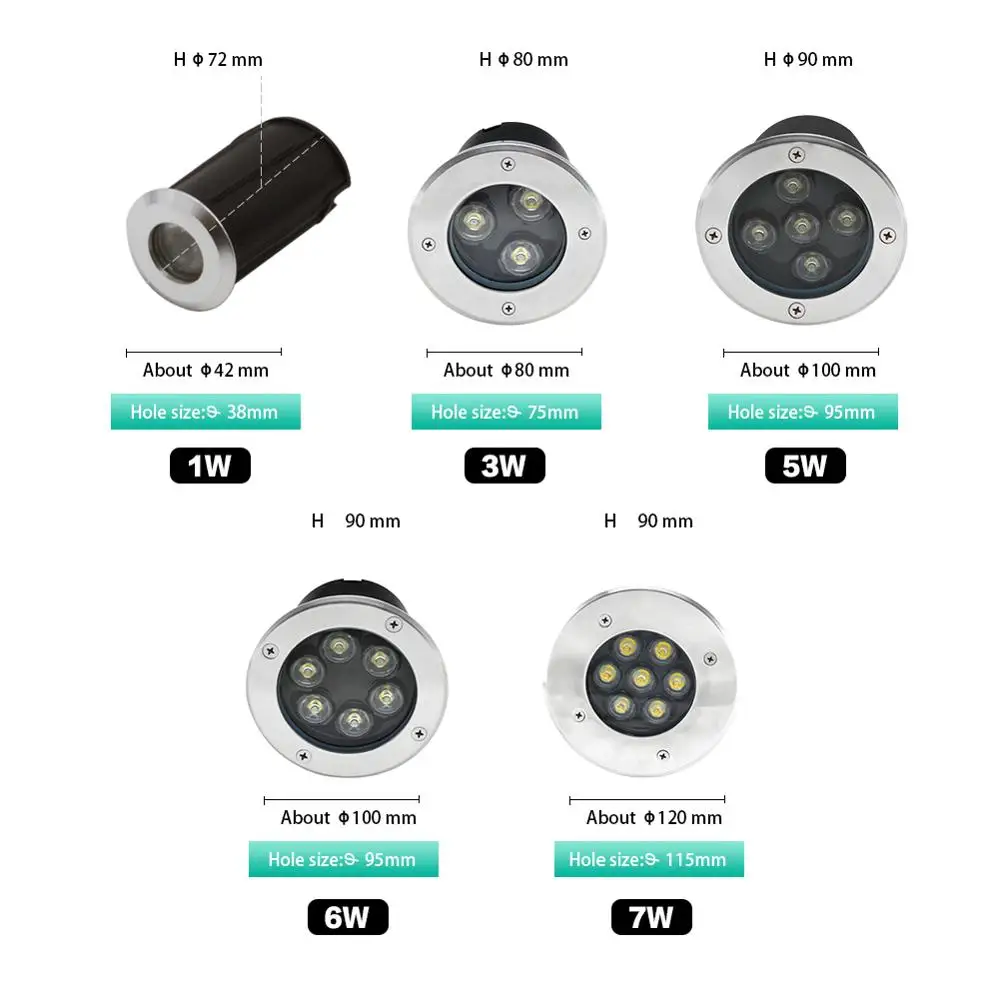 Светодиодный подземный светильник RGB декоративная уличная водонепроницаемая