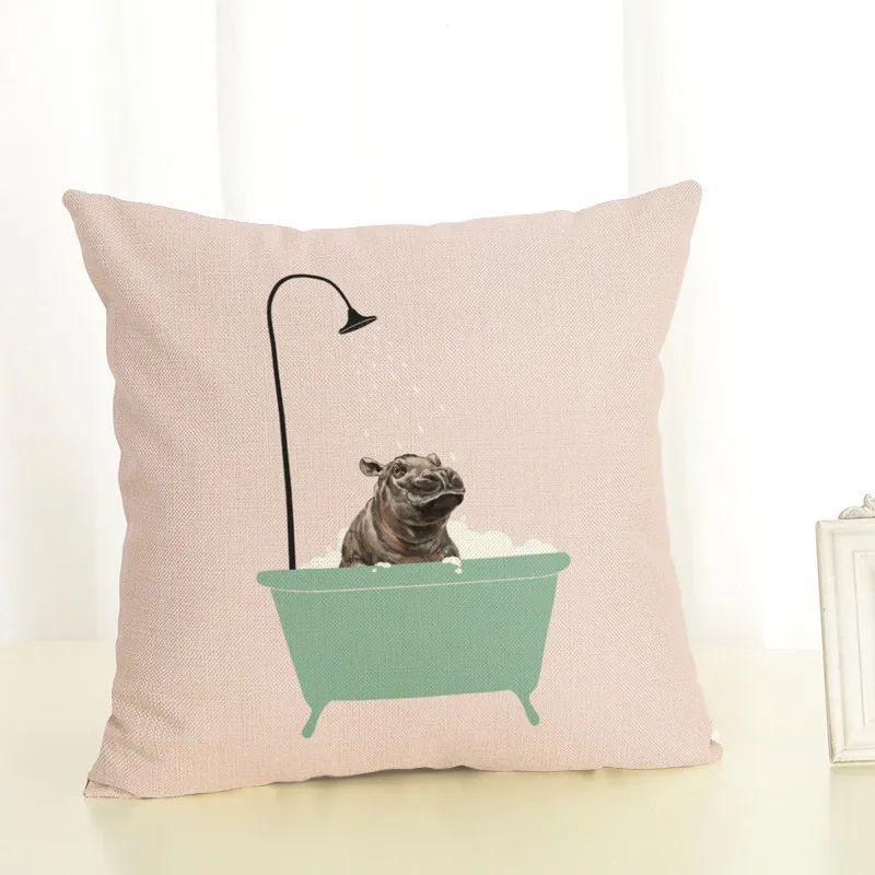 Эксклюзивные классические купальные наволочки с животными льняная Подушка