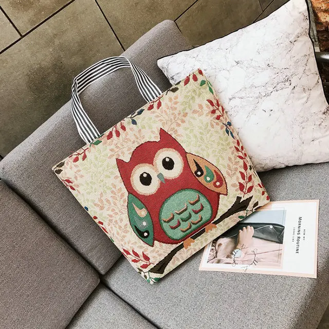 Новая Холщовая Сумка жаккардовая тканевая сумка для супермаркета покупок с