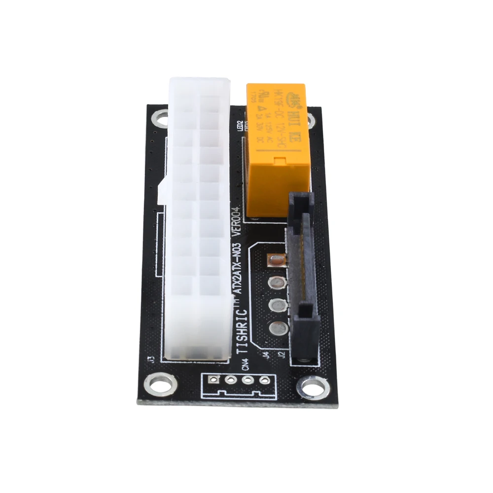 Настольный компьютер черный ATX 24Pin к SATA Molex двойной блок питания синхронизация