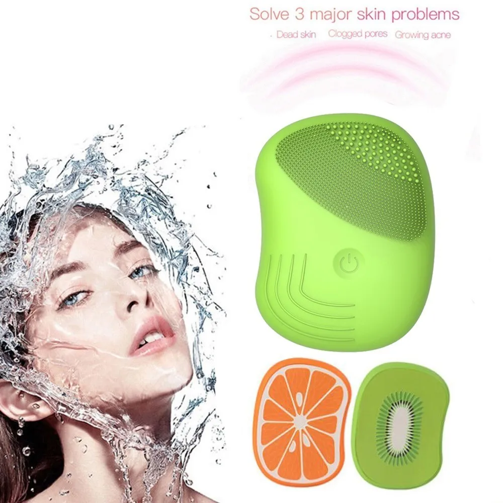 Foreoing мини фрукты электрическая силикационная кисть для очистки дица Вибрация