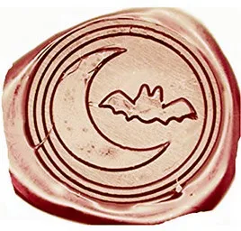 Винтажная Луна и Летучая Мышь Хэллоуин Свадьба на заказ изображение логотип