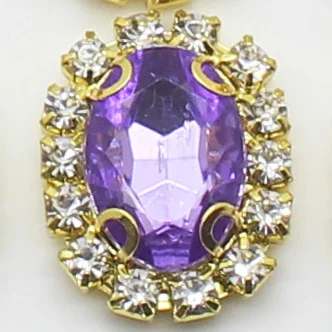 NO.20 LKERAN, 10 шт./лот, 16*20 мм, овальные металлические пуговицы, стразы, акриловые пуговицы, золотые, 4 отверстия, для шитья, сделай сам, ручная работа, украшение для одежды - Цвет: NO.20
