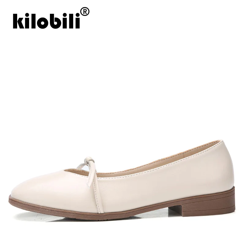 Kilobili/2019 г. весенние женские туфли-оксфорды балетки на плоской подошве женская