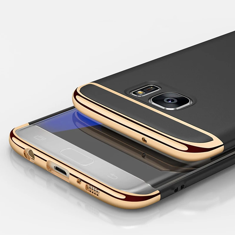 Роскошный Жесткий чехол 3 в 1 из поликарбоната для Samsung Galaxy J6Plus A8 2018 A71 приятный на