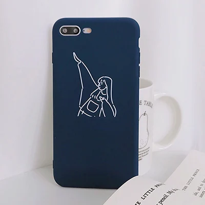 blue GlamPhoneCase милый мальчик девочка телефон для пары влюбленных чехол для iPhone X чехол мягкий TPU прозрачная задняя крышка для iPhone 6S 6 7 8 Plus Capa - Цвет: blue