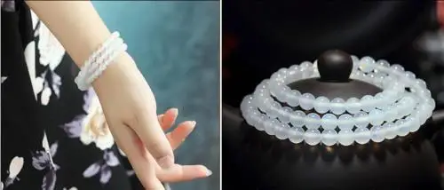 Ювелирные изделия Koraba из Китая натуральный белый Агат Круглые бусины браслет 6 мм