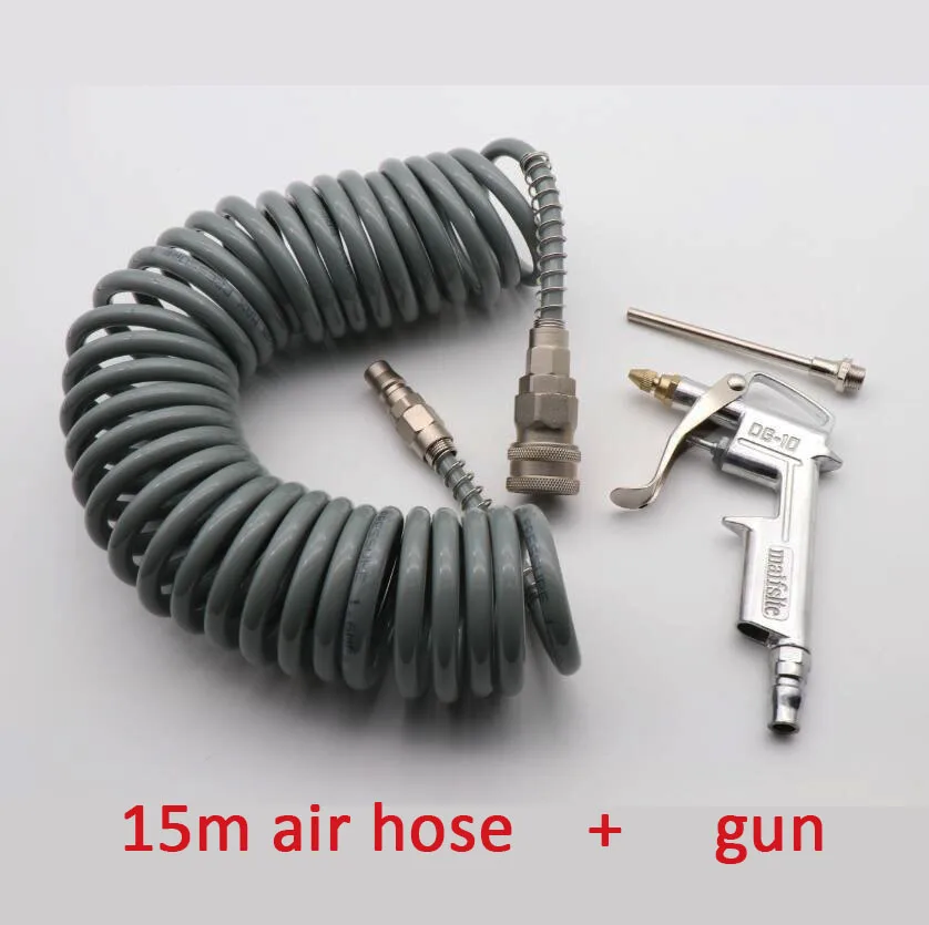 15m air hose and gun Высокое давление пистолет-распылитель моющего средства воздушный удар пыли с пневматическим соединитель воздушного шланга трубы чистый автомобиль Пыльник чистящие инструменты - Цвет: 15m air hose and gun