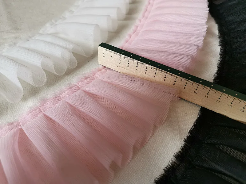 10 ярдов 9 см сетчатая складка кружевная ткань рукоделие шитье лоскутное сделай