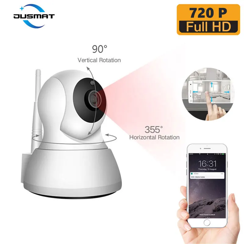 Беспроводная камера видеонаблюдения 720P Wifi двусторонняя связь домашняя защита от