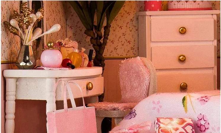 DIY Набор игрушек кукольный домик для детей, деревянный Миниатюрный Кукольный дом мебель сборка масштаб модель головоломка Инструкция на английском языке