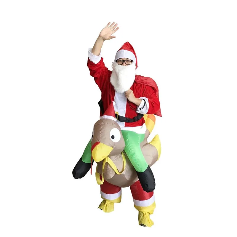Santa Claus Санта Клаус езды на Турции надувной костюм рождественские костюмы надувной Санта-отец комбинезон взрослый костюм - Цвет: Santa Claus