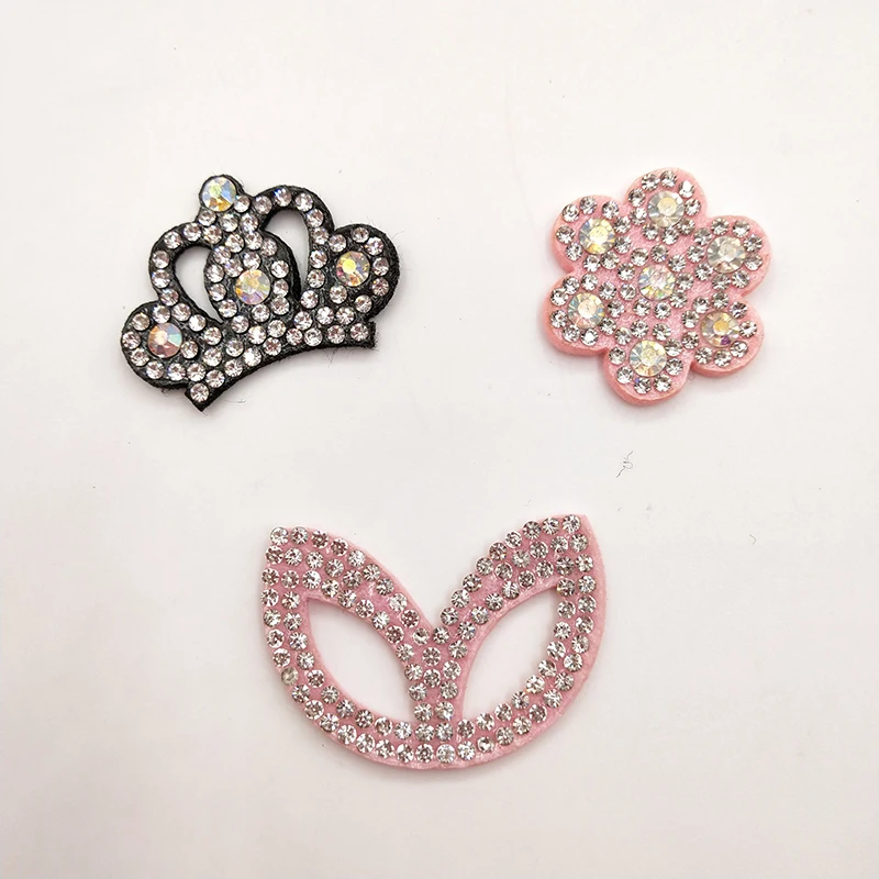 30 шт. многофункциональная Корона/Цветочная мягкая аппликация с блестящими