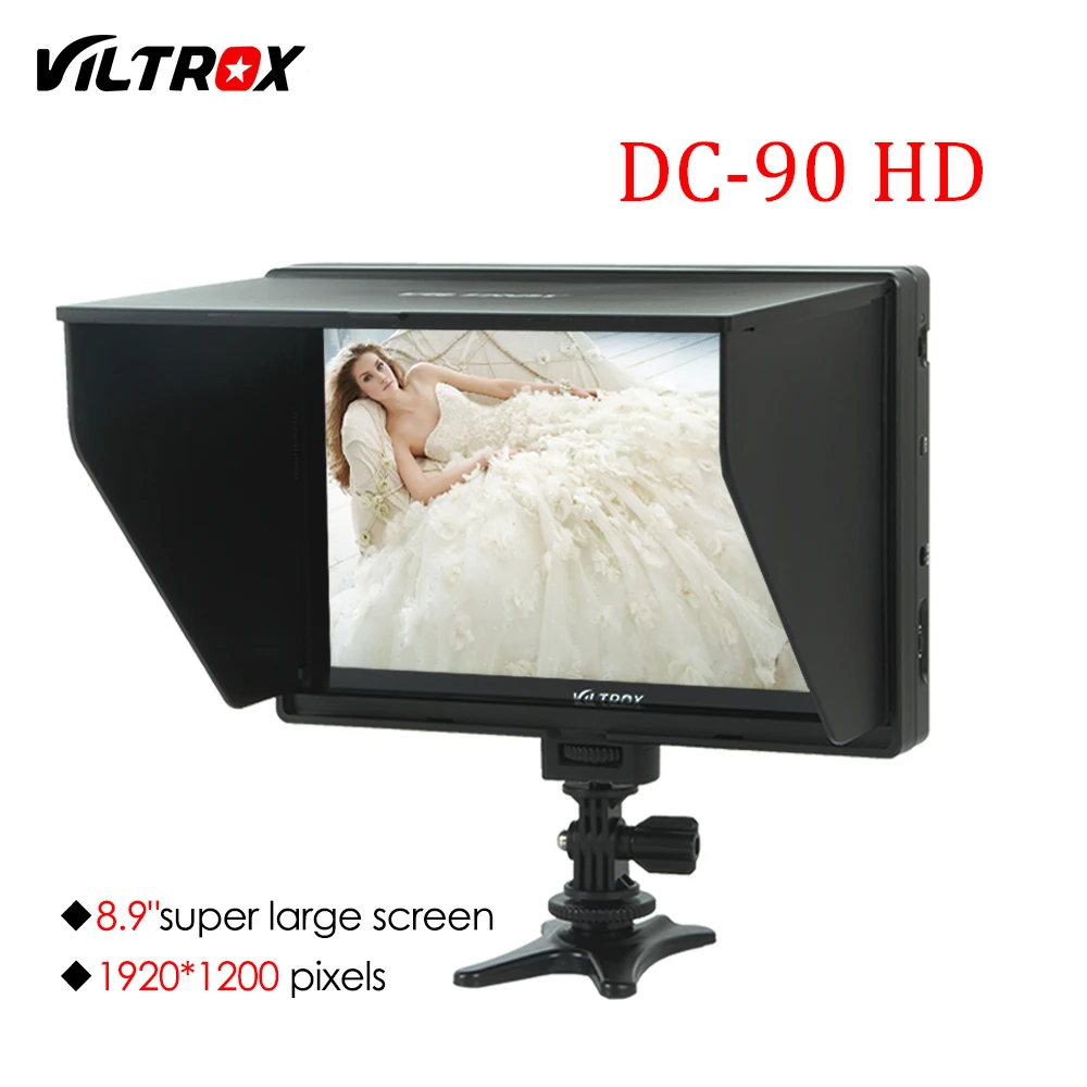 Viltrox DC-90HD 8 9 ''камера видео монитор Дисплей клип-на IPS LCD HDMI AV вход 1920x1200 пикселей