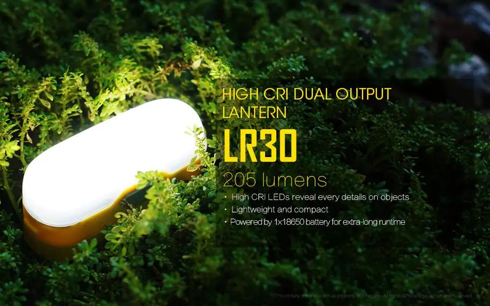 NITECORE LR30 USB Перезаряжаемый 205 люмен высокий CRI светодиодный фонарик для