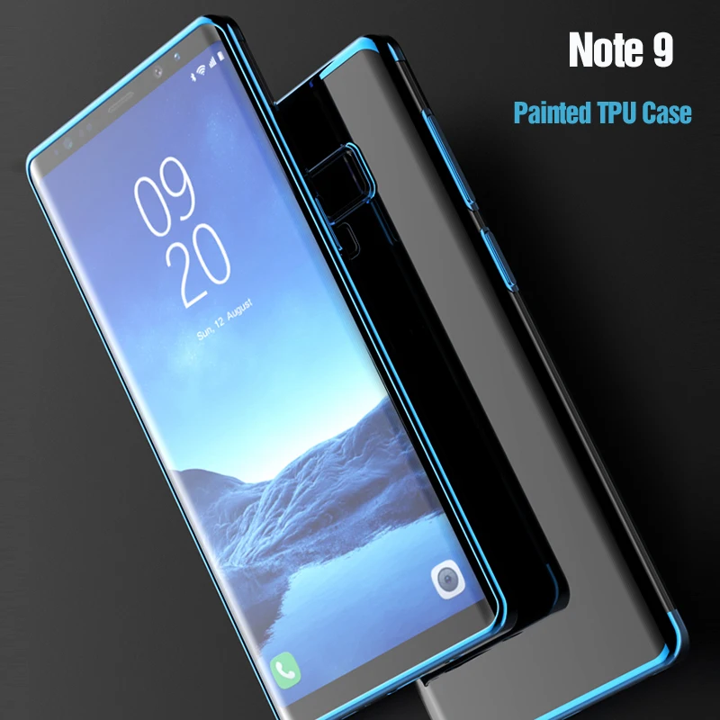 

For Samsung Galaxy Note 9 case, Vpower Painted frame Crystal Clear tpu soft Phone case for samsung note 9 10 plus case cover