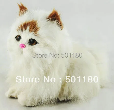 

free shipping handmade furry animal cat artificial cat gift decoration cat mini cat artificial crafts animal