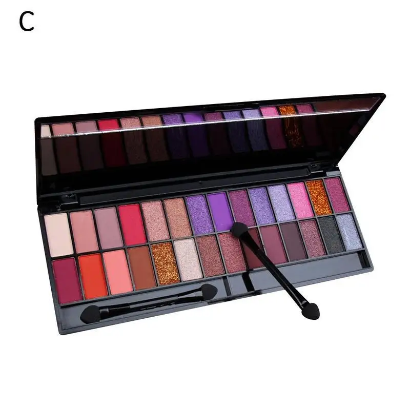 CmaaDU 28 Color Matte Eyeshadow Palette Glitter Eye Shadow Nude Makeup With Brush Highlighter Shimmer Make Up Pigment - Цвет: C