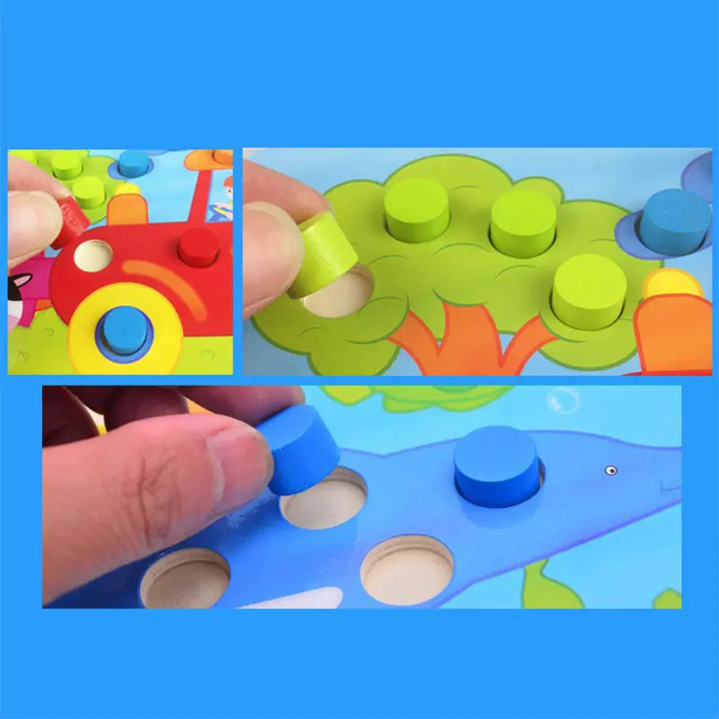 20 деревянных пазлов Мультяшные игрушки деревянный пазл для детей Раннее