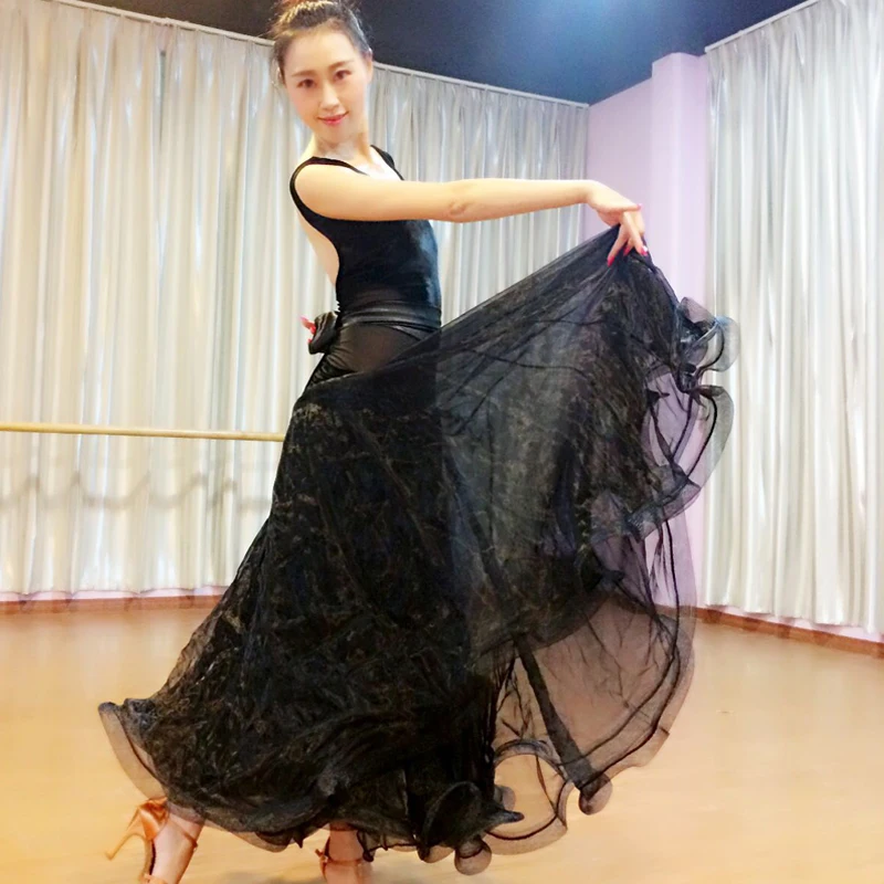 custom customize High quality Ballroom Fox trot Quick step tango Modern Waltz professional competition Dance Dress black pool |
