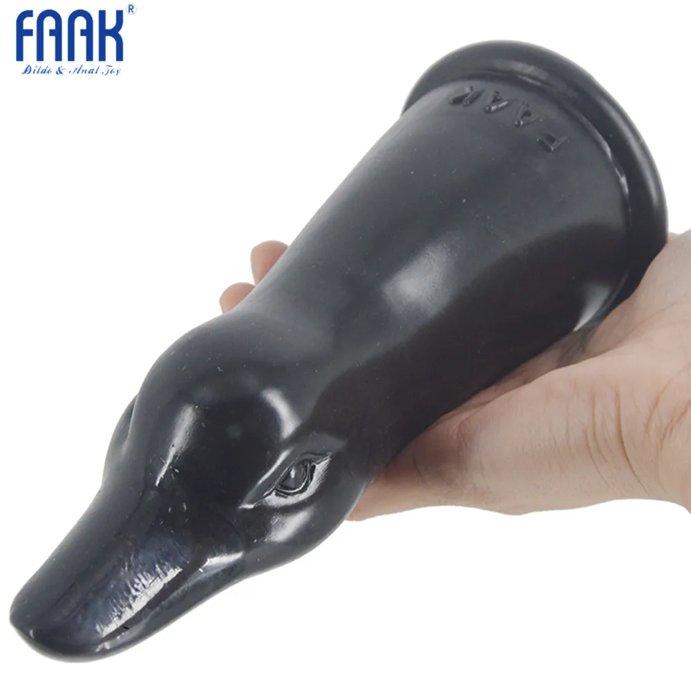FAAK уникальный животный черный фаллоимитатор утка Дик гладкое тело пенис Легкая