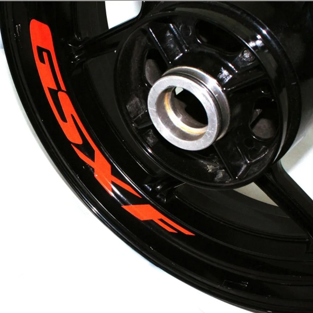 

A set of 8pcs Motorcycle Wheel Sticker Decal Reflective Rim Bike Motorcycle Suitable for SUZUKI GSXF GSX F