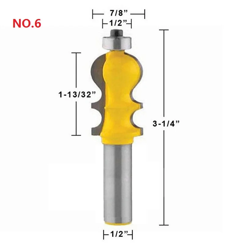 NO.1-10 фреза для дерева 1/" хвостовик язык паз фрезы бурения фрезерование резьба набор Пол Деревообработка Лидер продаж