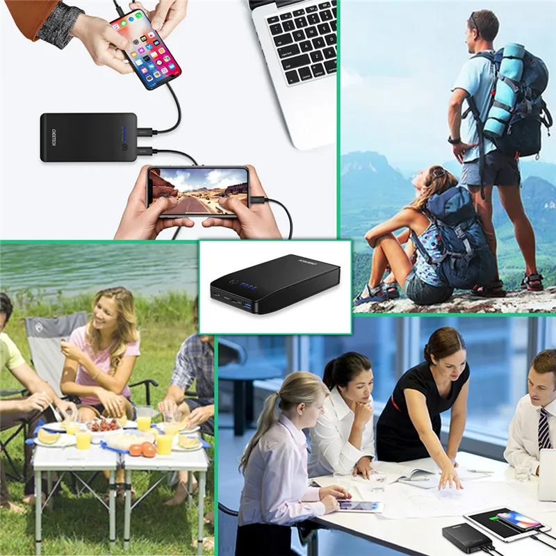 CHOETECH Быстрая зарядка 3 0 power Bank 20000 мАч портативное зарядное устройство для