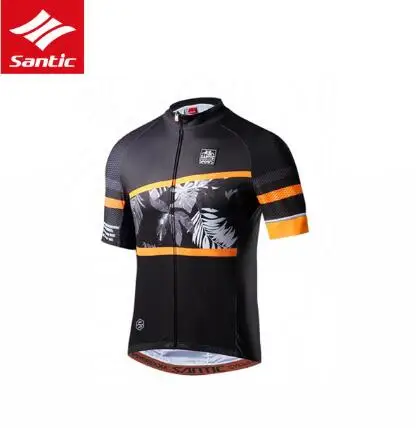 Santic 8 стиль мужской короткий рукав Велоспорт Джерси лето дышащий MTB дорожный велосипед Топ быстросохнущая Pro Спорт на открытом воздухе Футболка с рисунком "Верховая езда" - Цвет: M8C02128JU