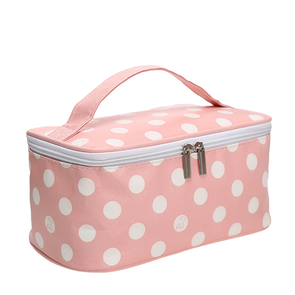 

Hot!!! Women Cactus Stripe Dot Printed Zipper Tote Travel Makeup Cosmetic Storage Bag