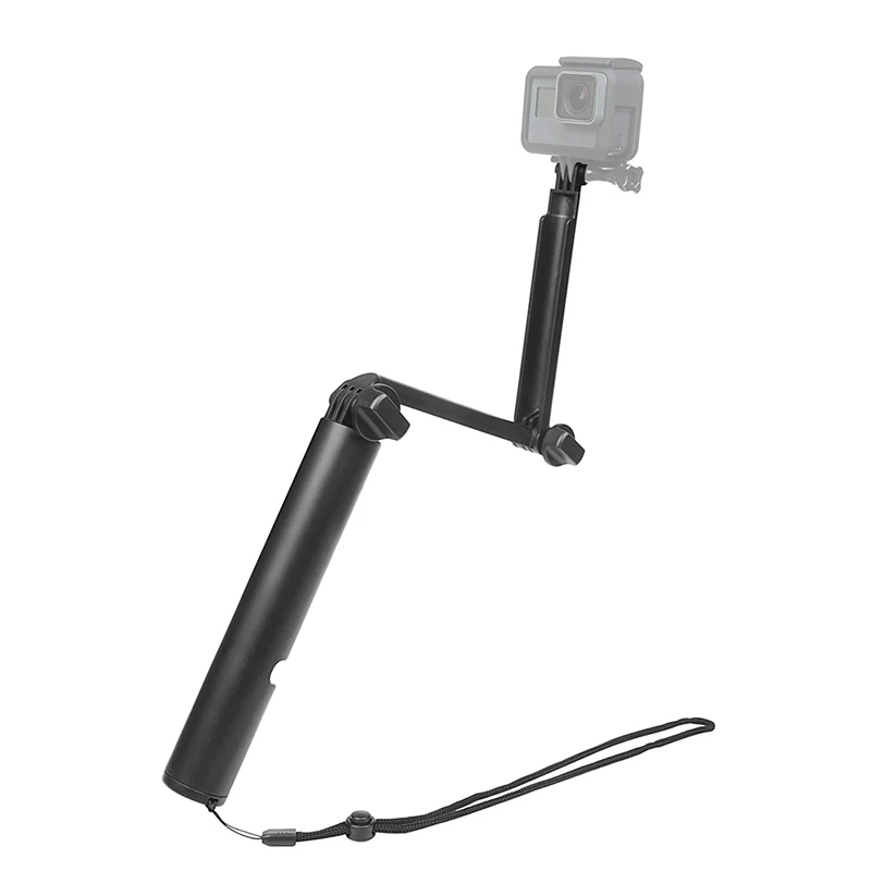 Go Pro 3 way monopod Three-way adjustment arm Tripod selfie stick for gopro Hero 9 8 7 6 SJ4000 Sjcam XiaoYi Camera Accessories |
