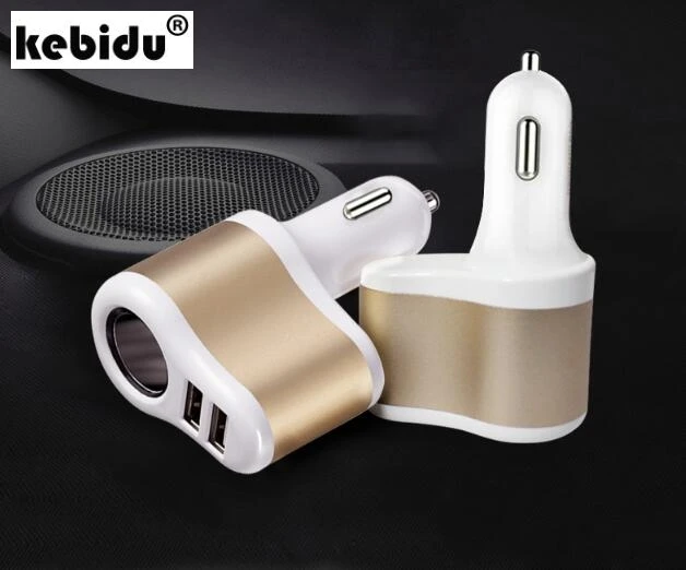 Kebidu 12 V 24 3.1A двойной USB односторонний автомобильный прикуриватель адаптер