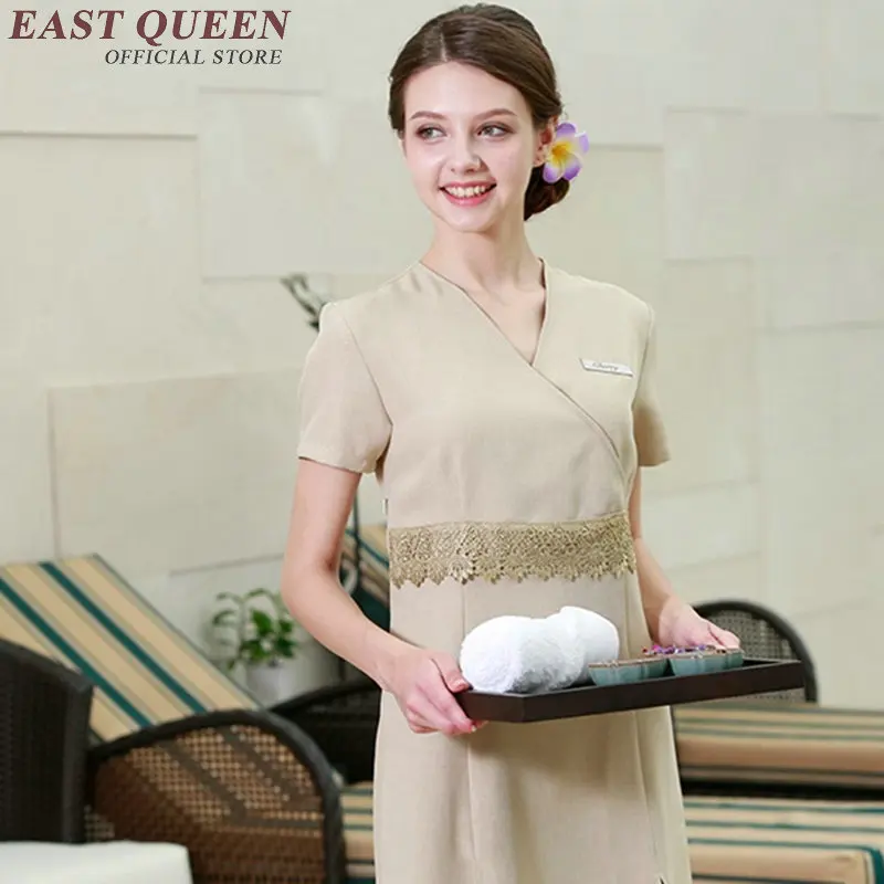 

Wholesale uniform for beauty salon service center work wear uniform beautician uniforms SPA health club work wear AA2696 YQ
