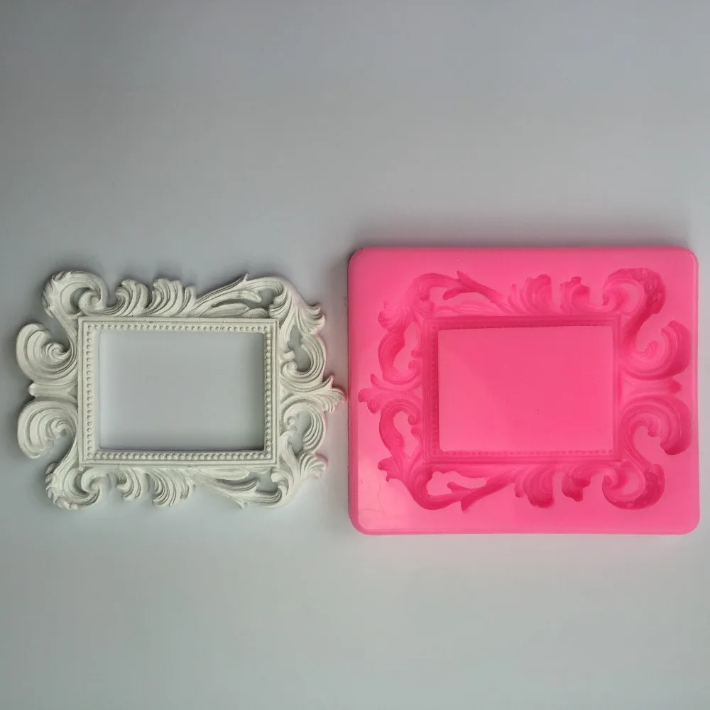 Силиконовая форма в стиле ретро рельефная рама сухая скорость силиконовый