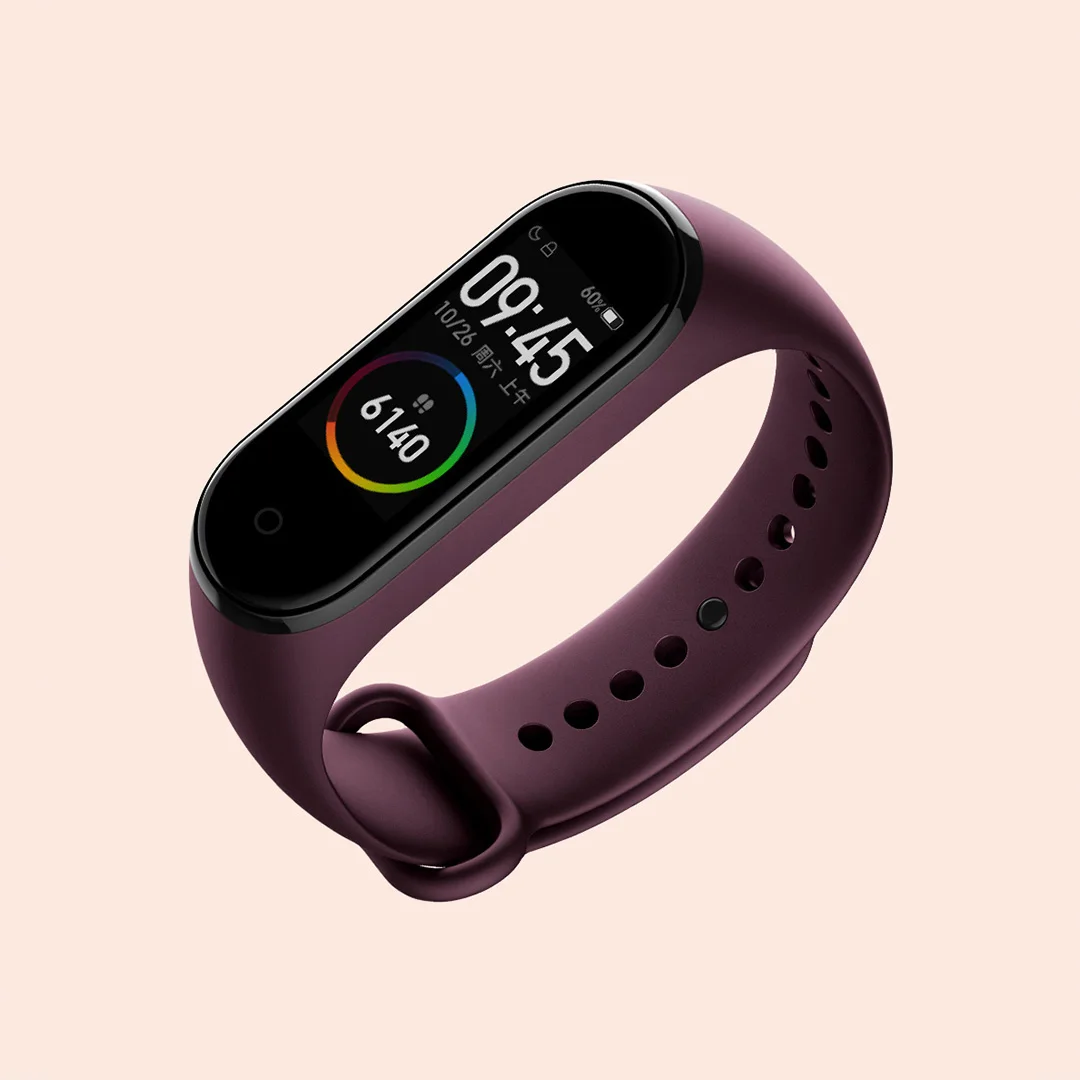 Оригинальный цветной силиконовый ремешок для Mi Band 4 5 браслет Сменные аксессуары
