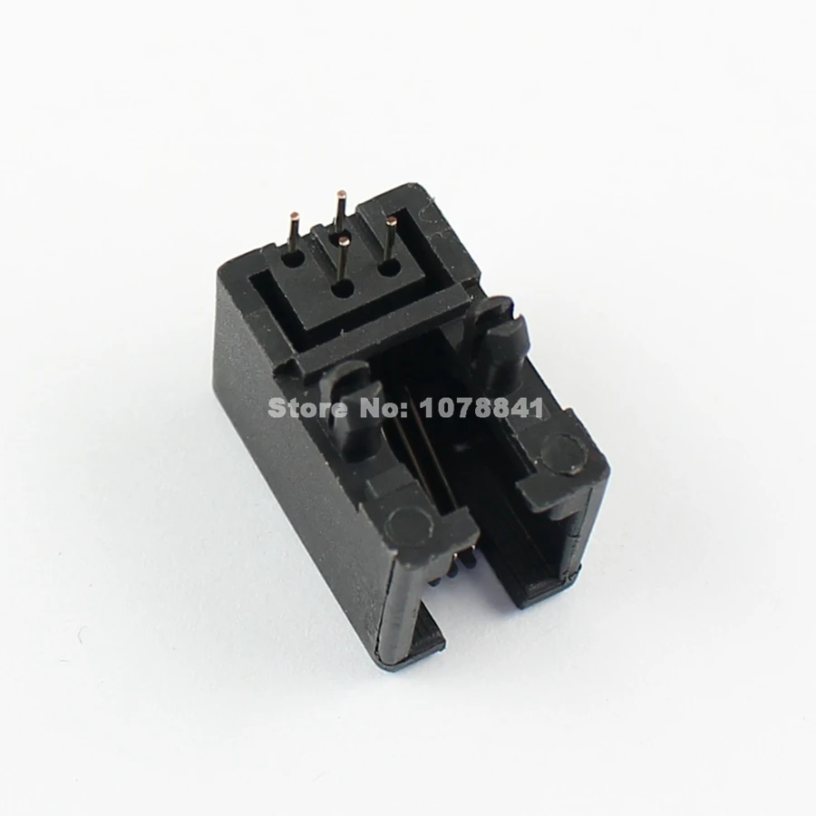 10 шт. Пластик RJ9 4P4C правый угол PCB гнездо соединителя телефона телефон модульный
