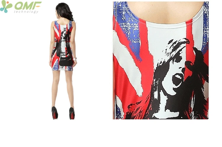 Британский флаг печати девушка с Юнион Джек карандаш платье Модные узкие платья