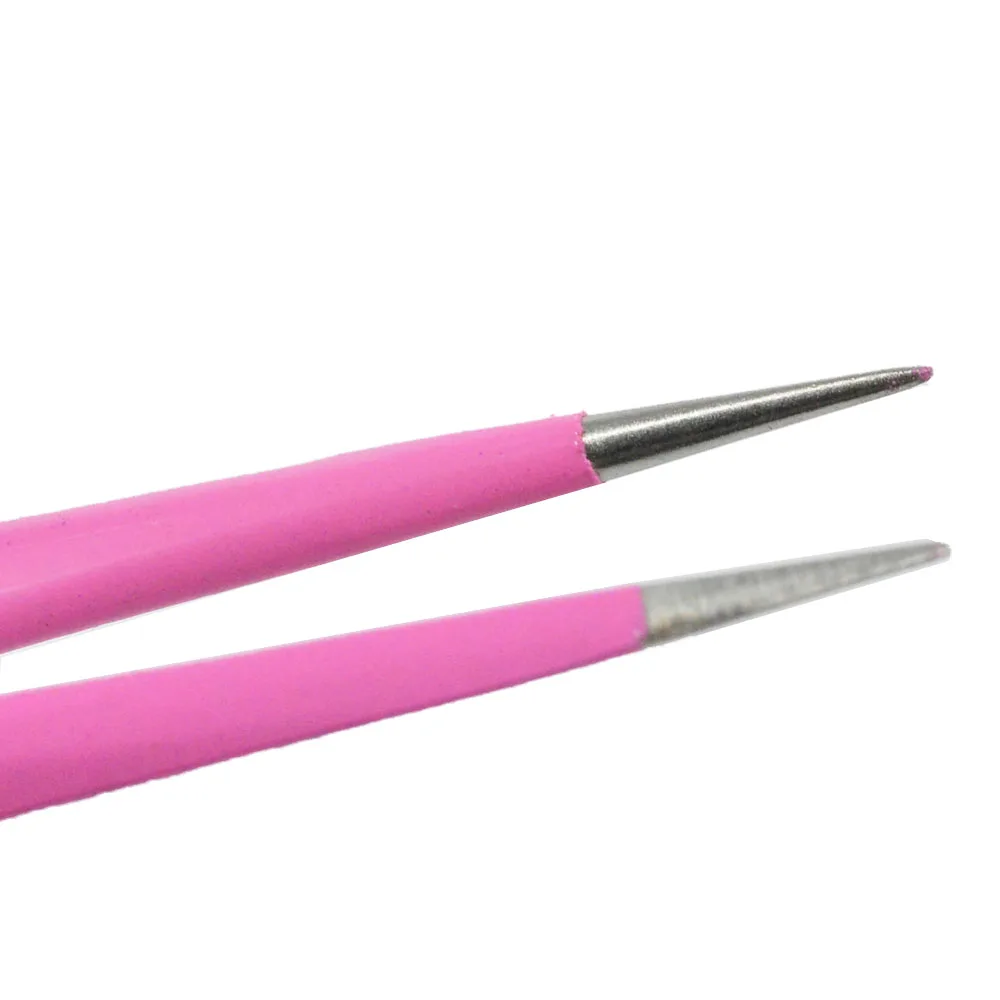 Прямые + изогнутые пинцеты для бровей нейл-арта розовые щипчики пикера стразы