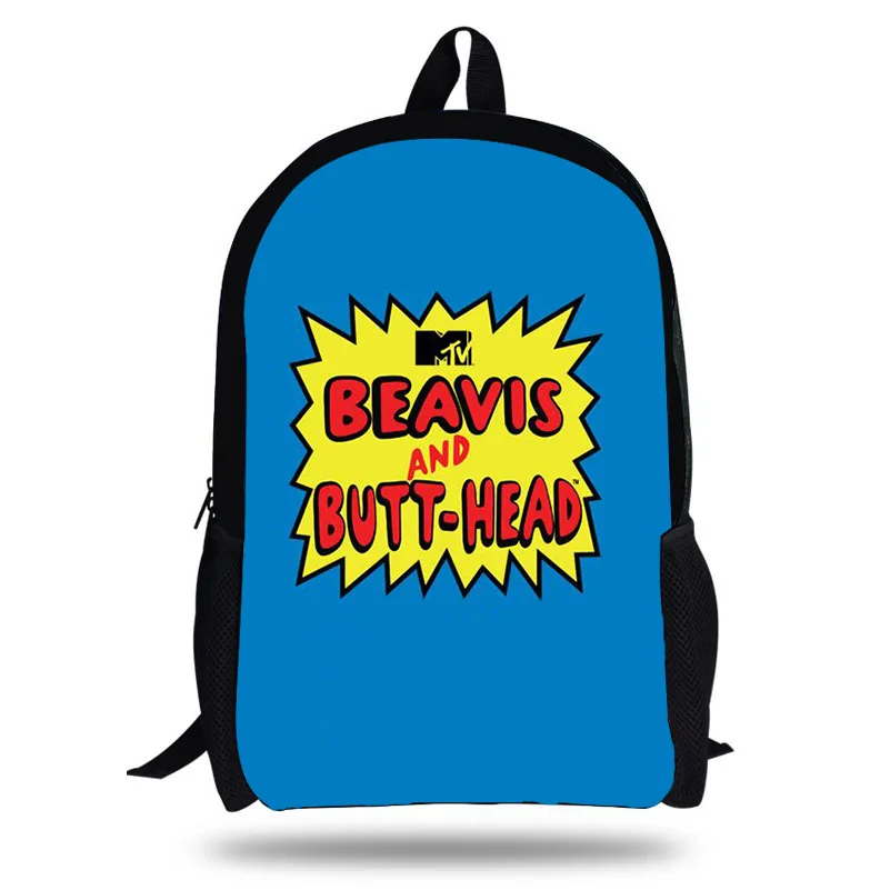 16 дюймовые рюкзаки с мультипликационным принтом Beavis и Butt Head для школьников