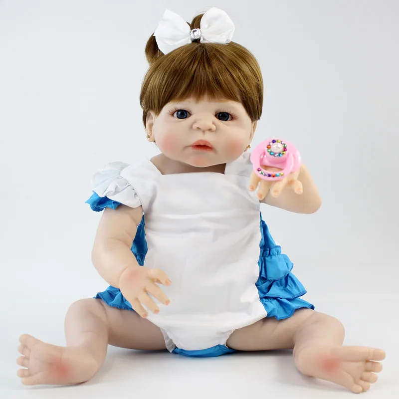 Npkколлекция 22 &quotполный Силиконовый Reborn baby girl 55 см реалистичные Новорожденные